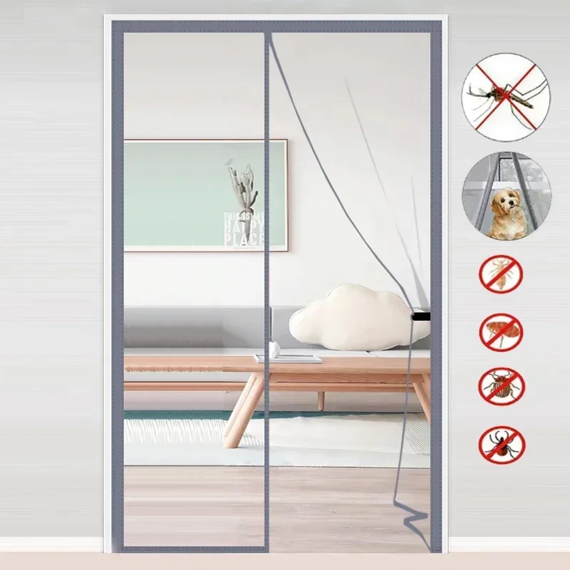 Customized size,Mosquito nets for doors,preventing mosquitoes from entering summer invisible door curtain living rooms,balconies