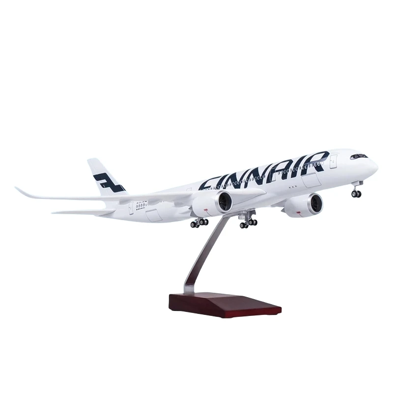 

1/142 Scale 47CM Airplane Airbus A350 Finland FINNAIR Airways Model With lights and wheels Diecast Resin Plane Collection Gifts