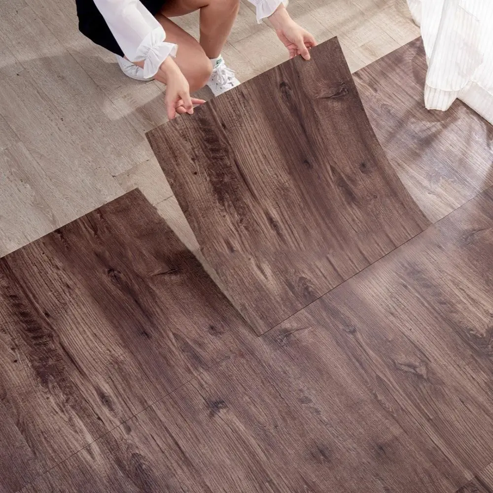 مقاومة للاهتراء ذاتية اللصق الخشب الحبوب الطابق ملصق سميكة مقاوم للماء SXP ذاتية اللصق الطابق ملصق عدم الانزلاق 30 سنتيمتر X 30 سنتيمتر