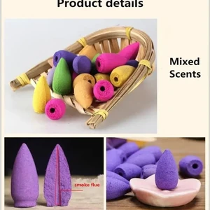 بخور طبيعي مخلوط، ورد، ياسمين، خزامى، عثمانثوس، ساكورا، مخروط دخان، برج ارتجاع، بخور رصاص أعلى 8 مبيعات Boing لتدخين الماريجوانا - No2