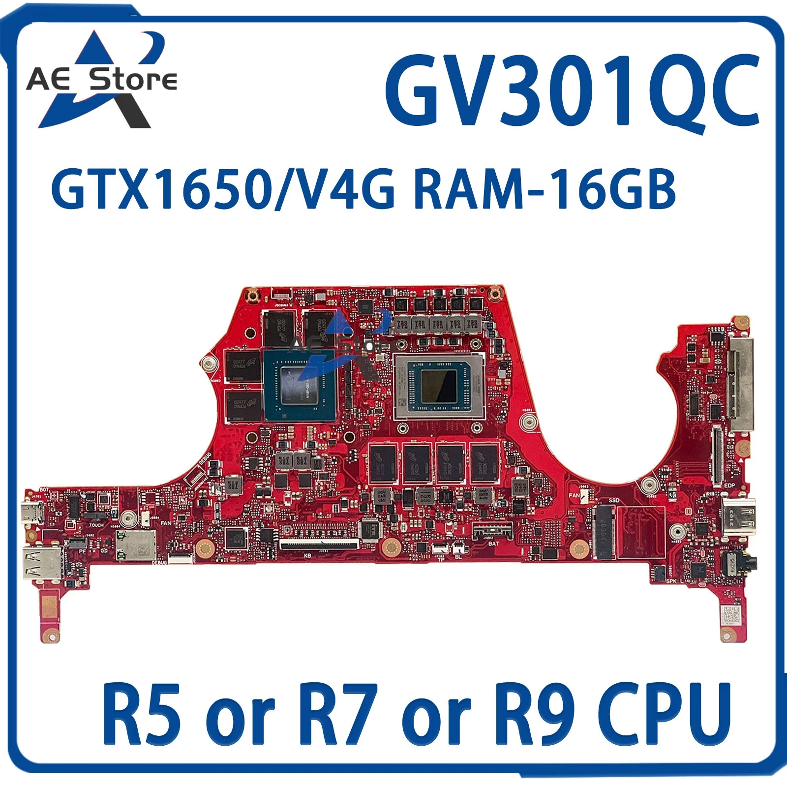 

GV301Q Mainboard For ASUS GV301Q GV301QC GV301QH GV301QE GV301 Laptop Motherboard R5 R7 R9 GTX1650/V4G RAM-16GB