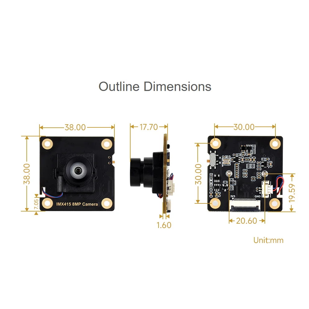 IMX415 8MP Camera Module (A) With High SNR Good Low Light Performance Supports Raspberry Pi / Luckfox Series Boards - Image 6