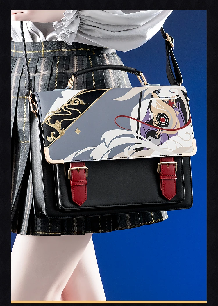 لعبة جديدة هونكاي فو هوا تأثيري حلي حقيبة Preppy حقيبة مساحة كبيرة مقسمة تخزين مشبك مغناطيسي تصميم قابل للتحويل