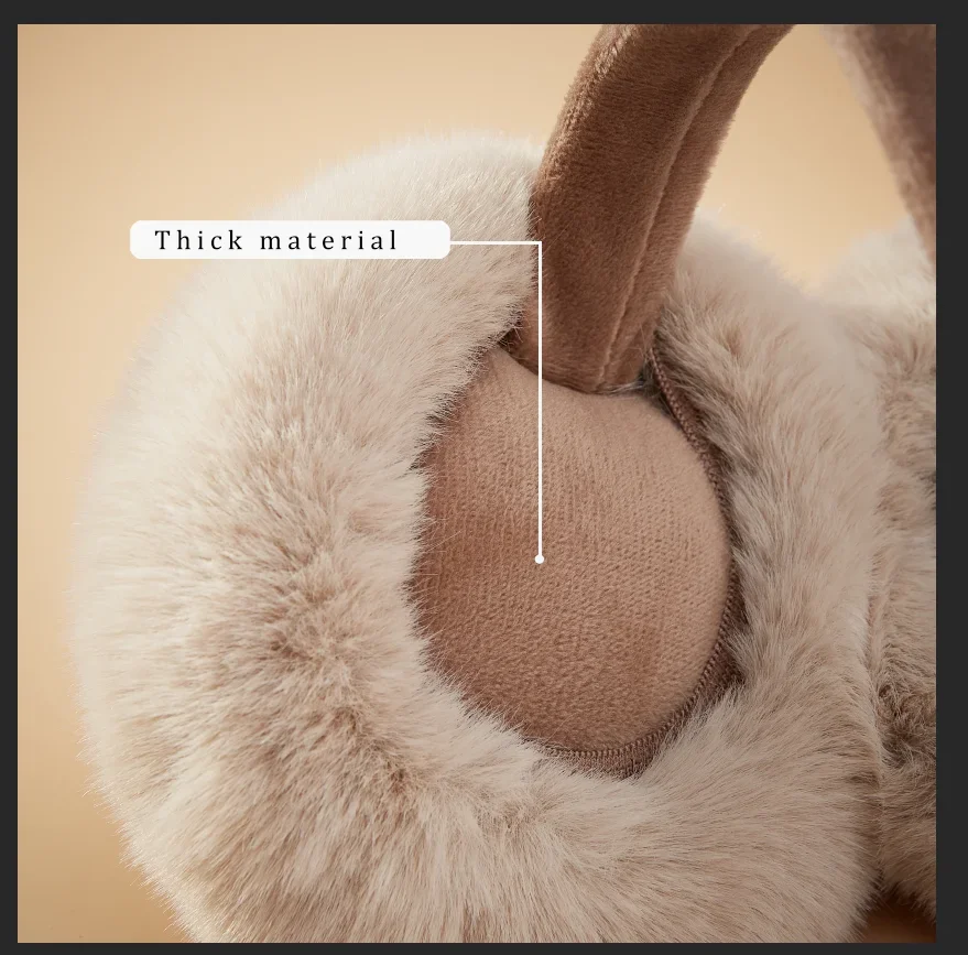 High Quality Earmuffs Faux Rabbit Fur Hang Ear Cover Warm Winter  Headwear Ear Muffs Fur Earmuffs Unisex Adult Ear Warmer Fold