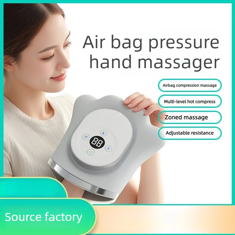 Hand Massager Imitates Human Hand Kneading Five Finger Zone Independent Air Pressure Massager Fully Automatic Hot Compress