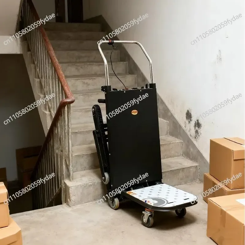 200Kg 300kg Four-wheel Electric Platform Trolley, Platform Design, OEM Customizable, Stair Trolley for Tool Transportation