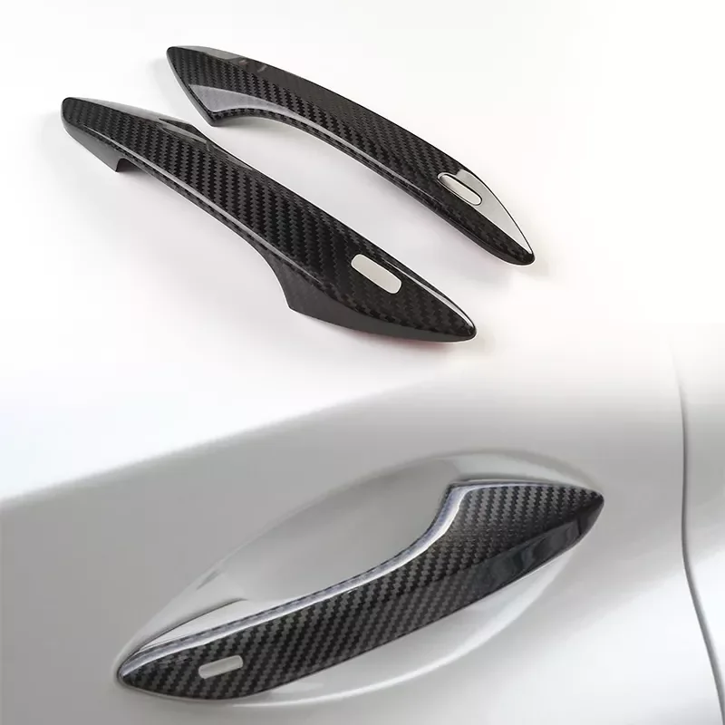 tantan Car Door Handle Cover Trim For Lexus RC RC200t RC300h RC F Sport Car Carbon Fiber Exterior Accessories Coupe Auto Parts