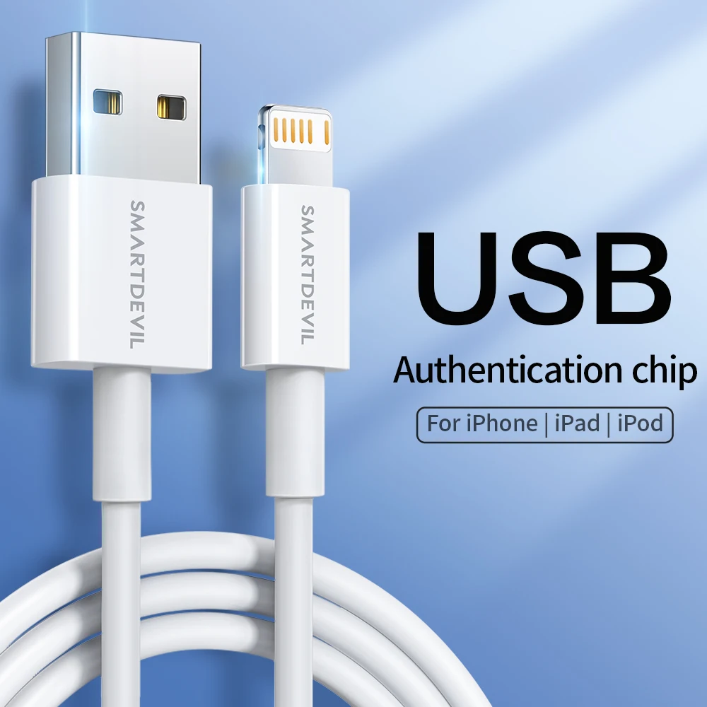 USB-кабель SmartDevil 20 Вт для iPhone 14 11 12 13 Pro Max 8 Plus X Xr, быстрая зарядка, синхронизация данных для iPad, iPod, Lightning, 3A 3,0 — фото товара