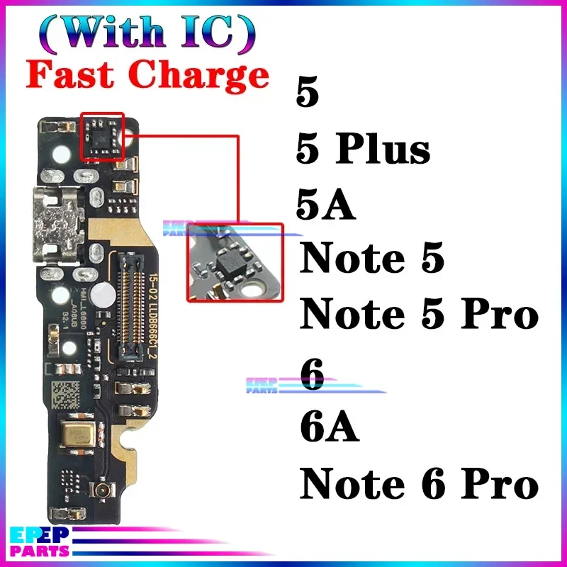 

Usb Dock Charger Connector Flex for Xiaomi Redmi Note 5 Plus 5A 6 6A Pro Charging Board Flex Ports Module