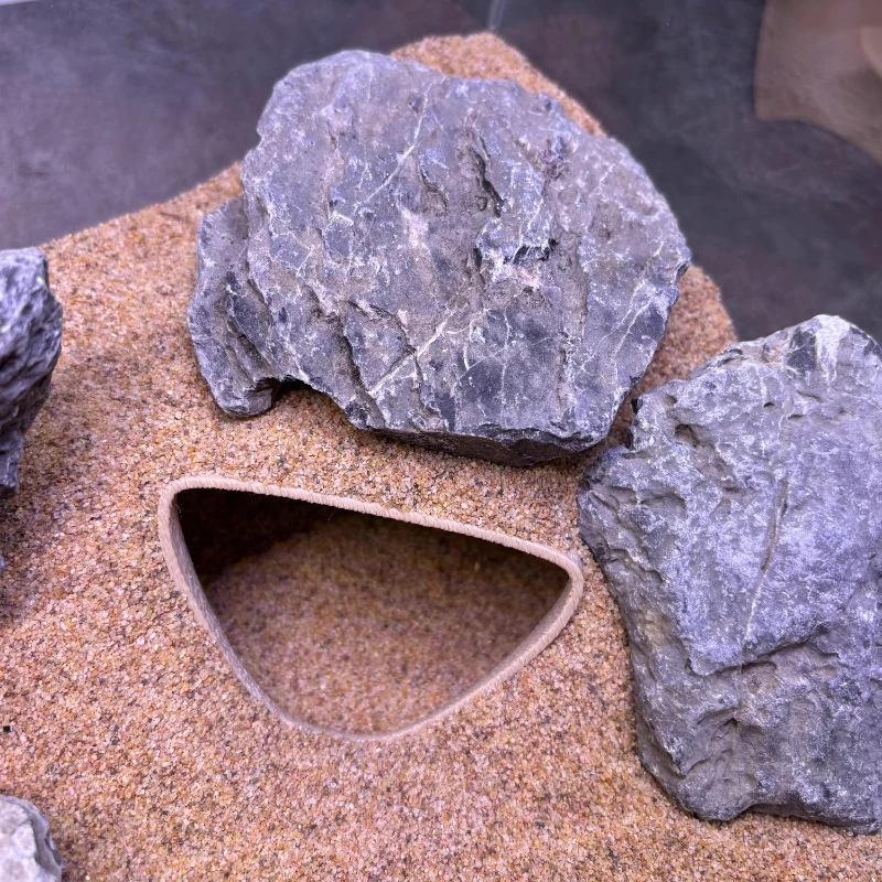 مخبأ كهف تحت الأرض مطبوعة ثلاثية الأبعاد (للسحالي والسلاحف والعناكب)، موئل الزواحف / ديكور تررم، ديكور الموئل