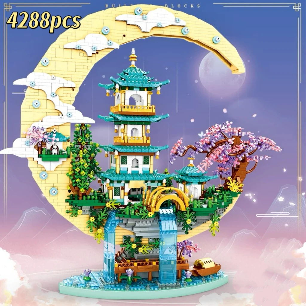 

Новинка 202, JKC850, лунный дом, строительные блоки, мебельные декоративные предметы, любимые среди мальчиков и девочек