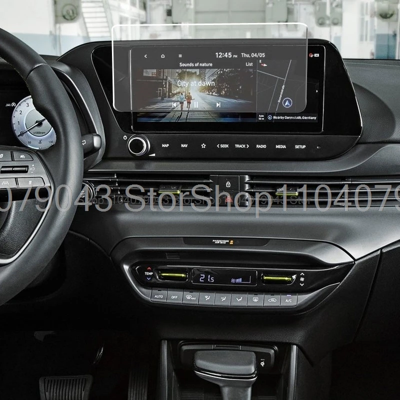 Tempered Glass Screen protector For Hyundai i20 2021-2024 10.25 inch Car infotainment radio GPS Navigation  anti-scratch film