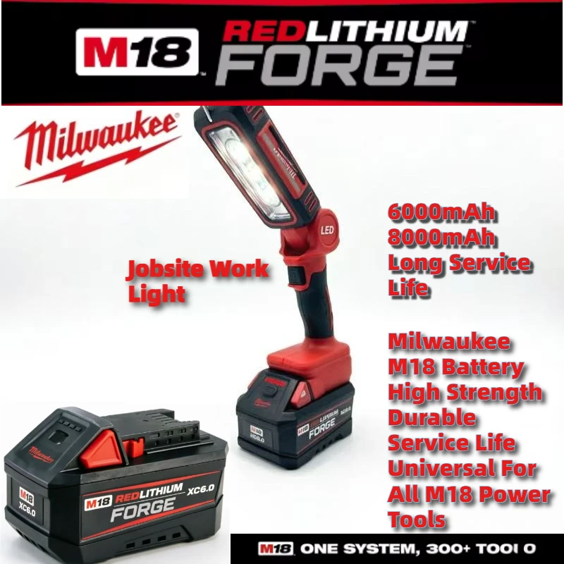 

Milwaukee M18 Authentic 8.0Ah High Cycle Life Fits Milwaukee M18 FUEL Model POWERSTATE 2804-20、2917-20 M18 FHAC16、M18 FHM-0C0