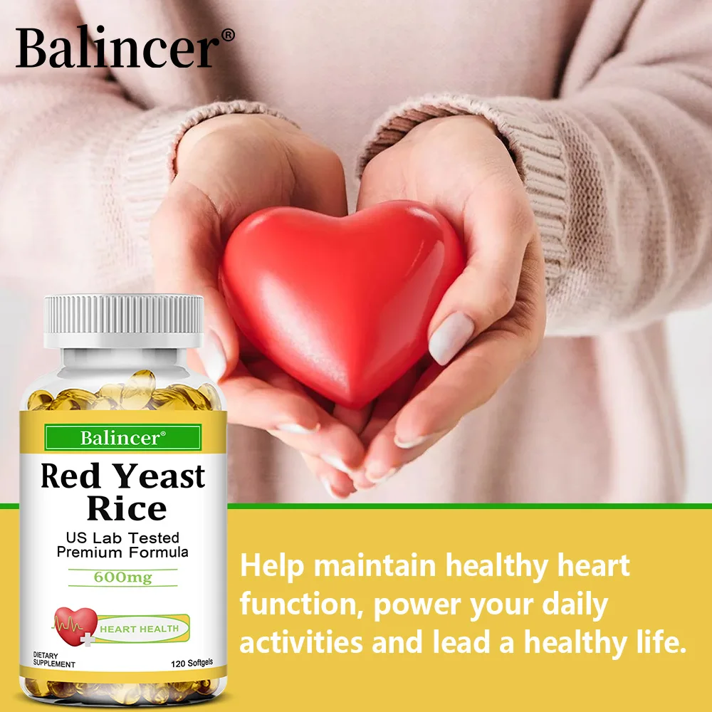 أرز الخميرة الحمراء الطبيعية، مكمل غذائي، 600 ملغ، 120 كبسولة، مضاد للأكسدة، يدعم القلب والطاقة، تنظيم نباتات الأمعاء ‌