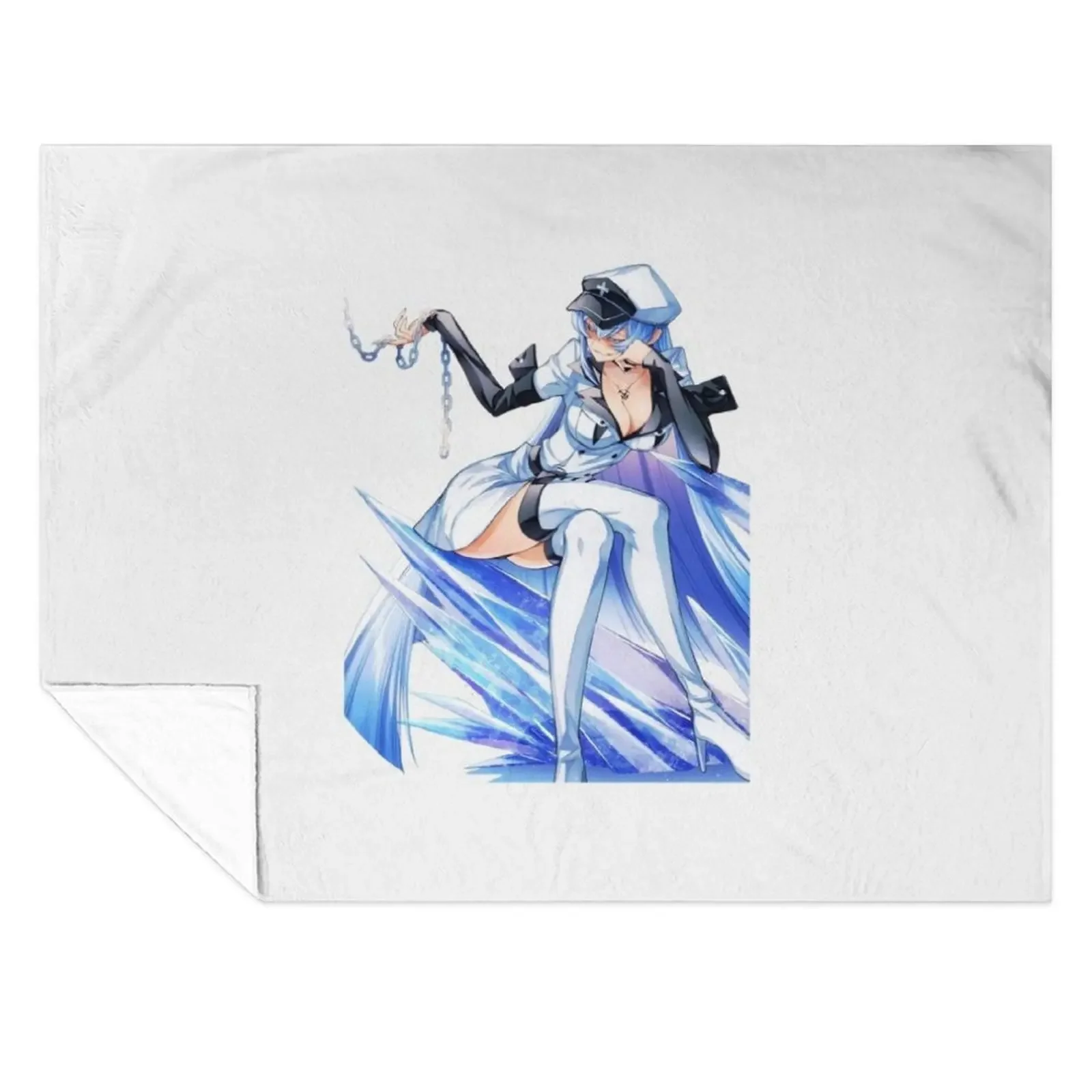 

Esdeath manga Waifu : Akame ga Kill Throw Blanket funny gift Quilt Beautifuls Picnic Blankets