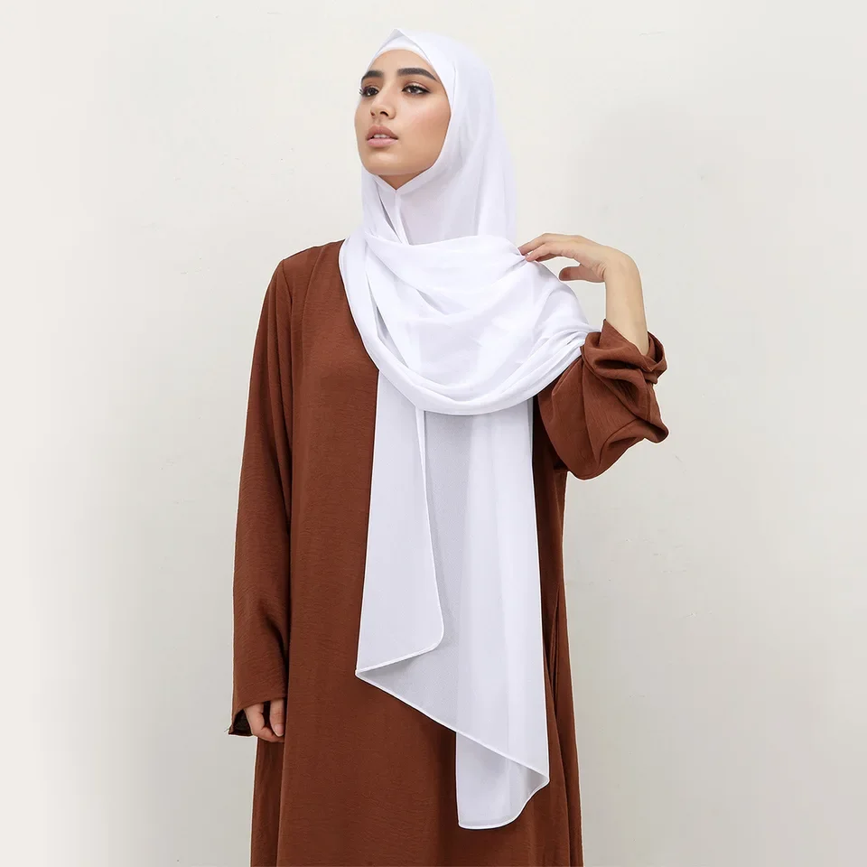 

2025 New Solid Color Head Scarf - Versatile Chiffon Hijab, Breathable Shawl, Comfortable Wrap, Fashion Head Cover