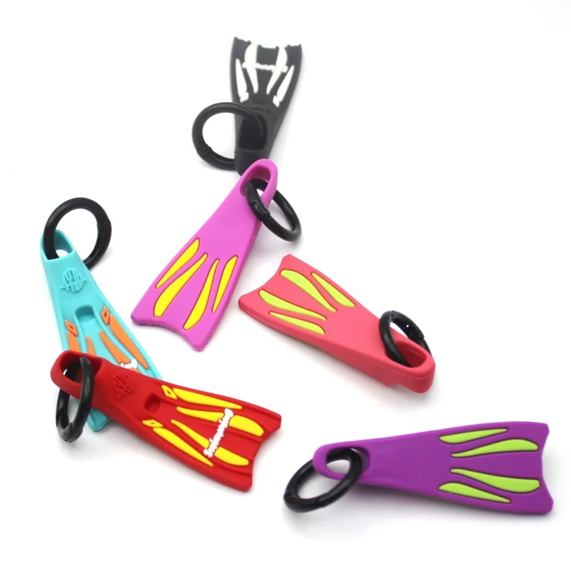 New Silicone Scubas Diving Fin Keychain Multipurpose Diving Fin Keychain Hangings for Keys Backpacks Diving Enthusiast Gift