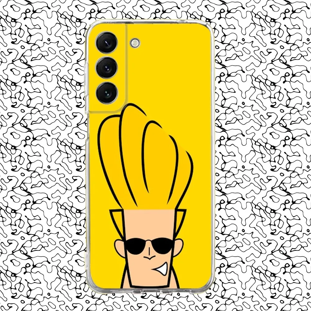 Cartoon J-Johnny B-Bravo Phone Case Silicone For Samsung S30,S23,21,22,20 Ultra,S20 FE lite,S10,9,PIus Note20ultra Cover Clear