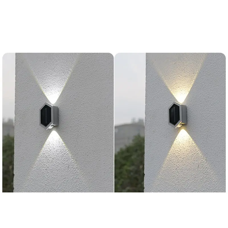 N96R Solar LED Wall Lights Outdoor:IP65 Waterproof, Sensory Control, Adjustable Mounting For Garden For Home Illumination Switch