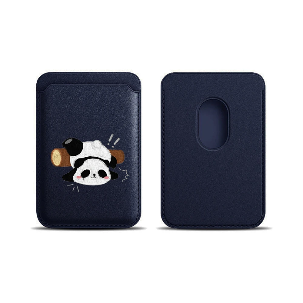 Lustige Panda-Leder-Kartenhülle für Magnetische Hüllen, Geeignet für alle iPhone Magsafe-Karten-Handyhüllen – Detail 15