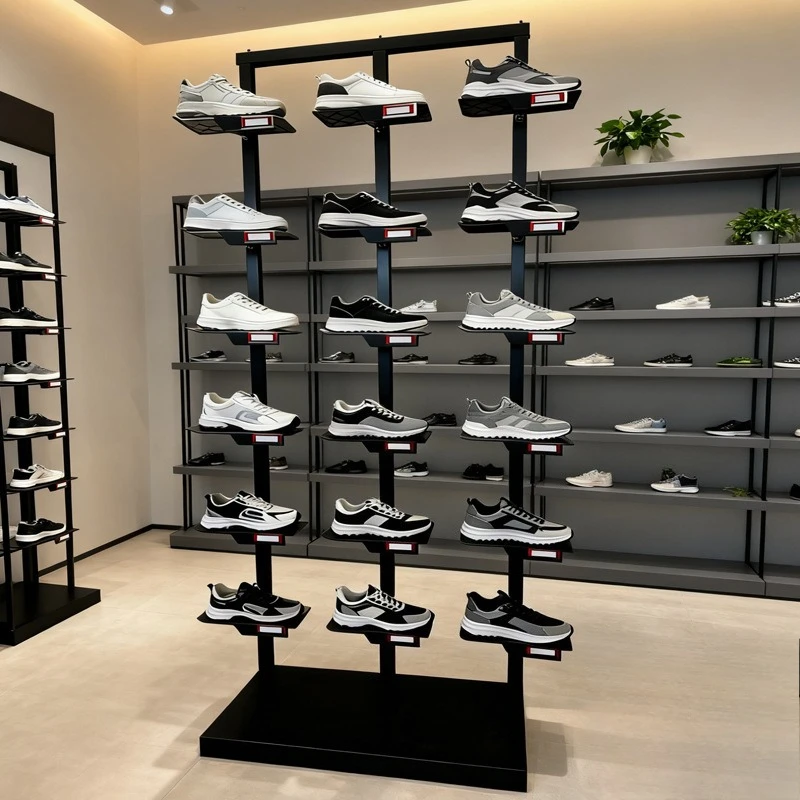 Picture 3: New shoe store shoe rack fashion combination multi-layer shoe store display rack bag store display cabinet window