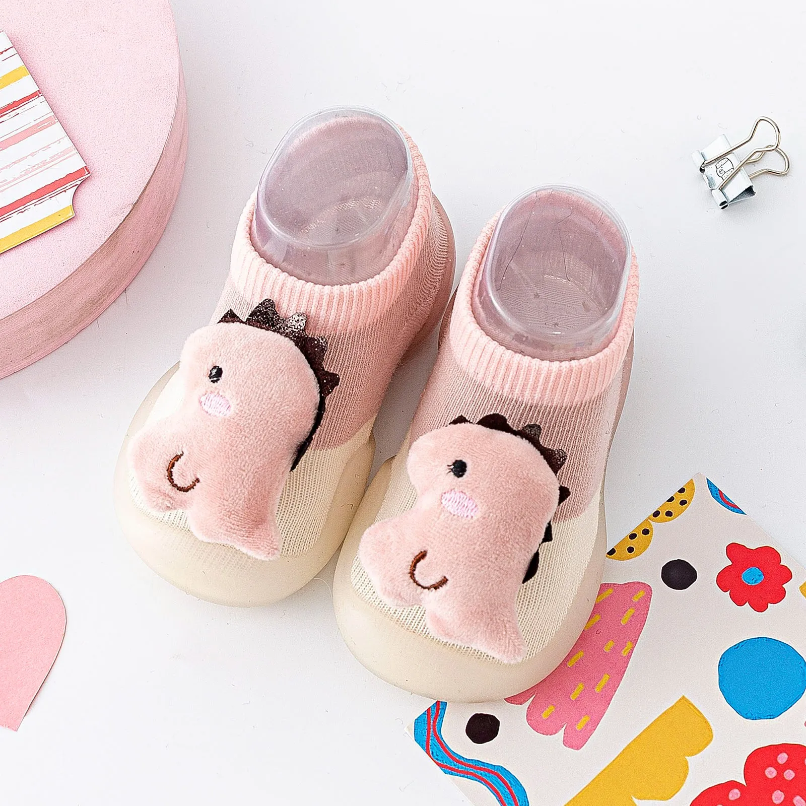 

2024 Summer And Autumn Comfortable Infant Toddler Shoes Cute Dinosaur Puppy Pattern Children Mesh Breathable Floor Hot Sale