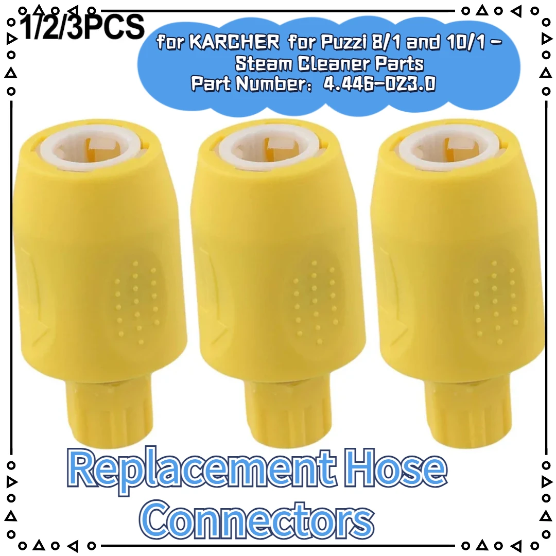 1/2/3 Pieces Hose Connectors For KARCHER  For Puzzi 8/1  10/1 Steam Cleaner Parts 4.446-023.0 Quick Connect Fittings Adapter