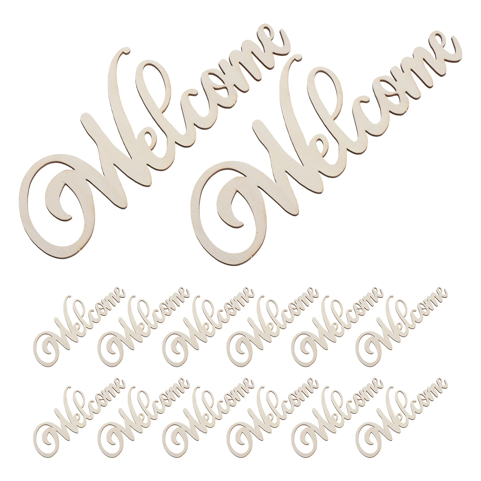 

20pcs Hollow Letter Card Welcome Sign Decorative Door Ornament DIY Cut Out Number House Name Signs Wedding Shop