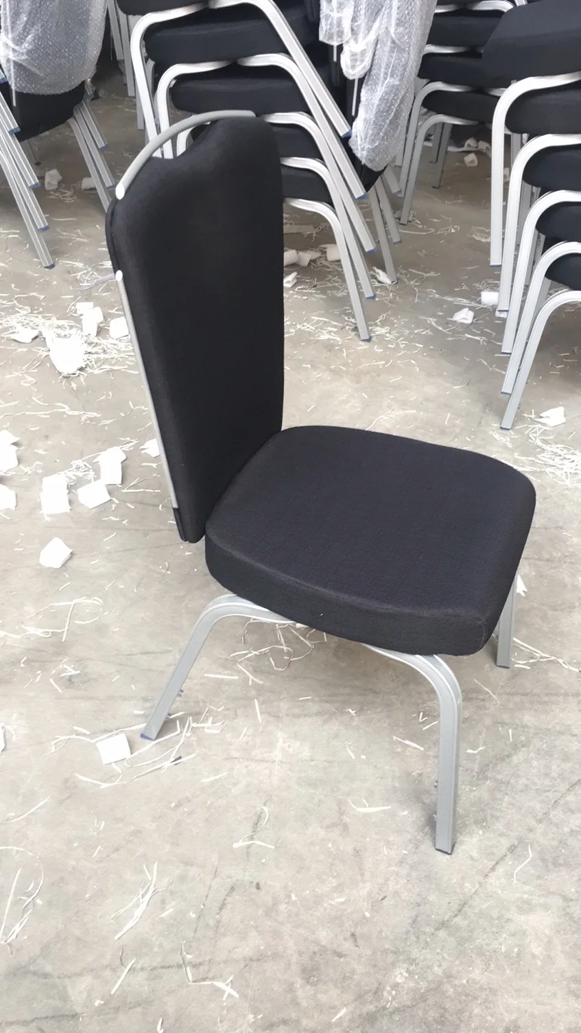 Metal Stackable Church Fabric  Chair Banquet Hotel Chair view 2