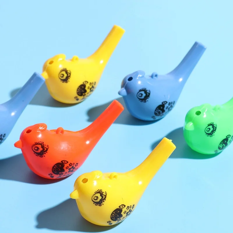 Cute Plastic Bird Water Filled Whistle For Kid Early Learning Educational Children Gift Bird Call Toy Kindergarten Gifts