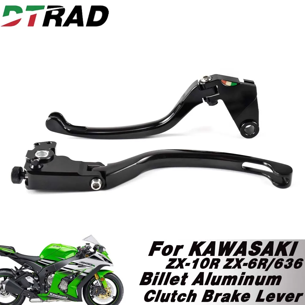 

Racing Brake Clutch Adjustable Levers Set For KAWASAKI ZX-6R/636 2007-2018 ZX-10R 2006-2015 Finger Long/Short Handle Accessories