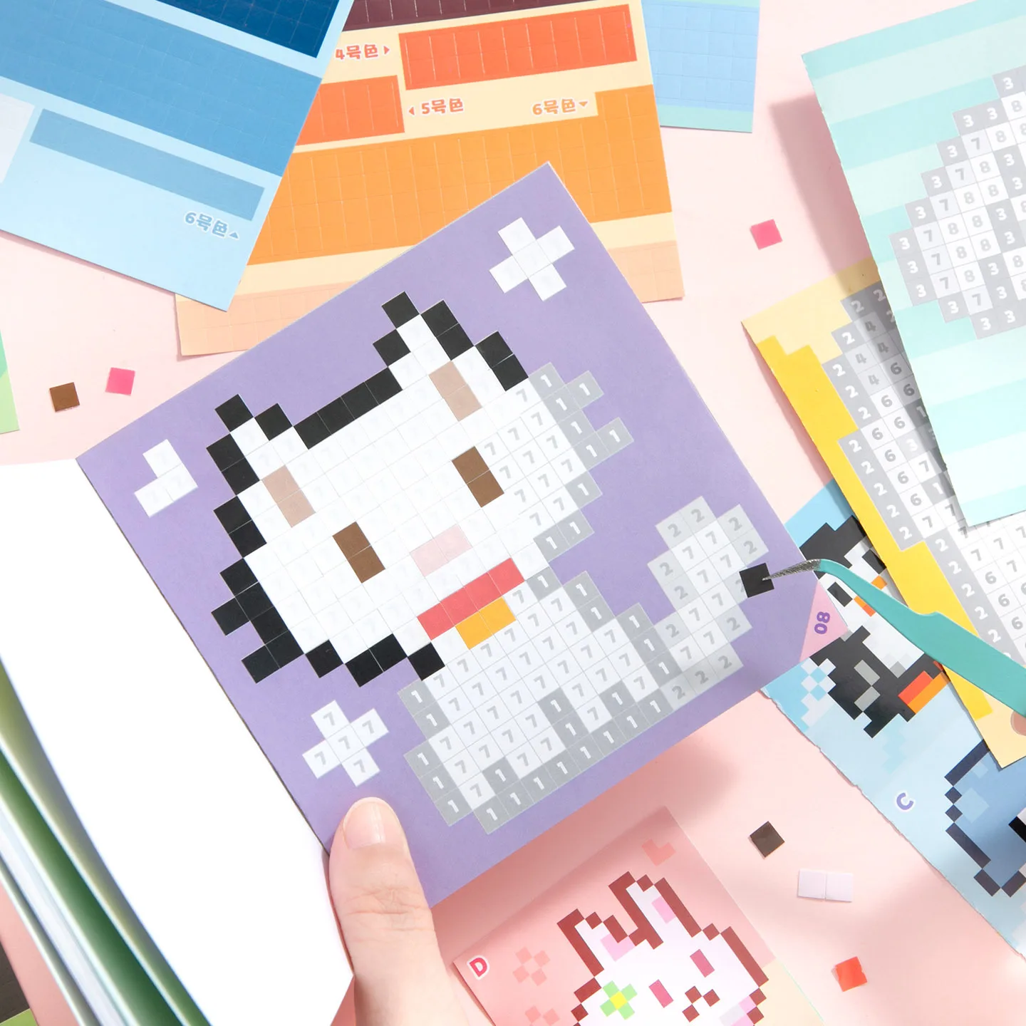 السيد ورقة بكسل ملصق كتاب التلوين متعة الكولاج ملصق لمجلة الكرتون الحيوان ملصقات الإبداعية القرطاسية ملصق #2