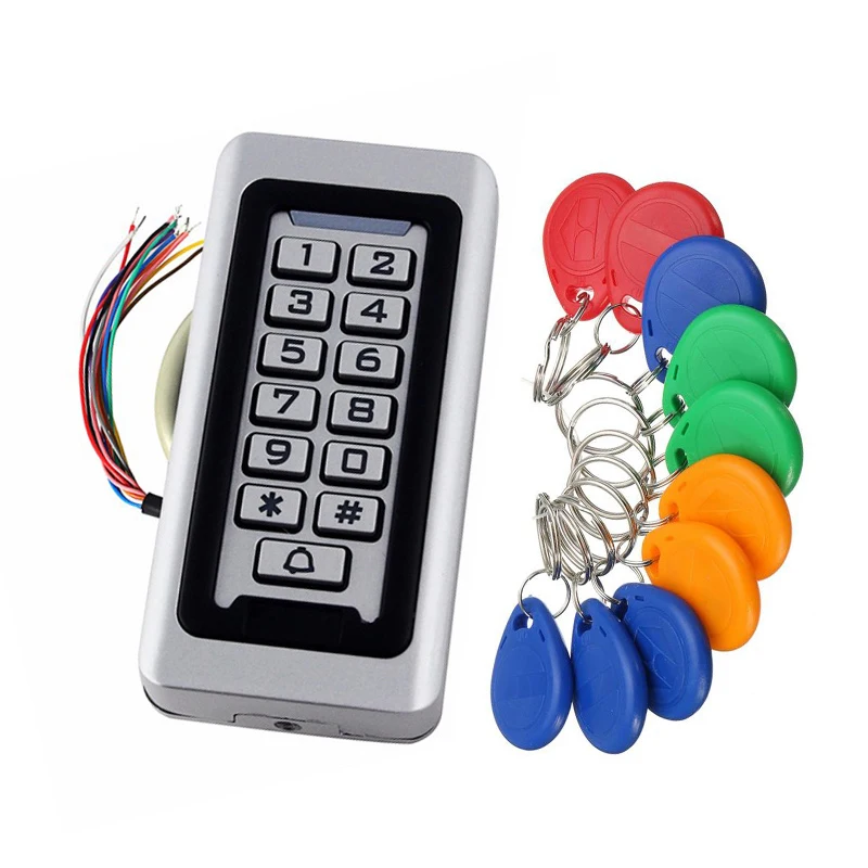 Metal Keypad RFID Access Control Reader: 125KHz Wiegand, LED Backlight – 2000-User Standalone System for Door Locks