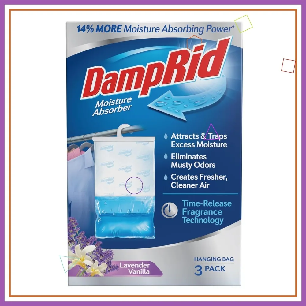 

Hanging Moisture Absorber, 16 oz., 3 Pack - Eliminates Musty Odors for Fresher Air, Ideal for Closet, Blue