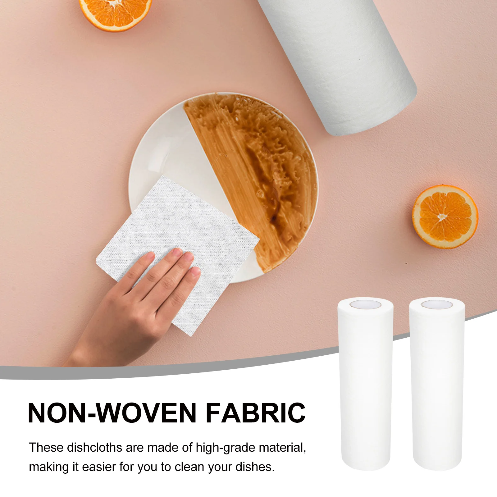 

Kitchen Paper 2 Rolls Reusable Washable Dish Cloth Multi-function Cleaning Towel Bamboo Paper Kitchen Accessories Quick Dry