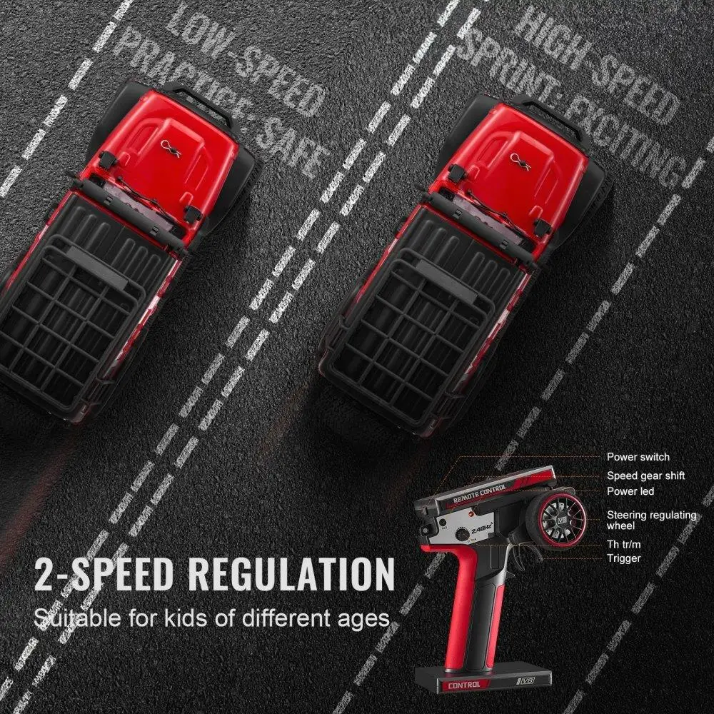 รถบรรทุกทางวิบาก4WD mobil REMOTE CONTROL น้ำหนัก1/24สำหรับเด็กที่มีแสงสว่างเต็มรูปแบบ