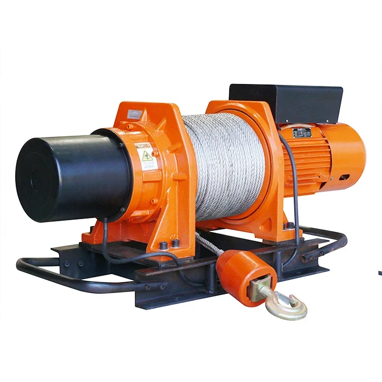 Electric winch 220v mini wire rope hoist 1p 500kg electric cable pulling winch machine