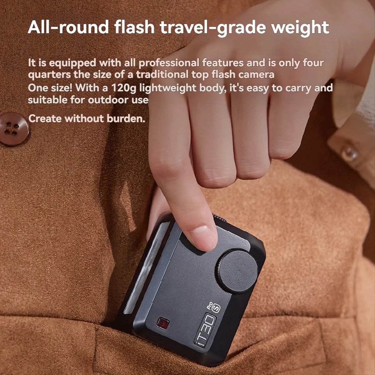 

N05R IT30Pro for Canon Mini TTL Flash 2.4GHz Wireless High-Speed Sync 1/8000s 2.8in Touchscreen for Photography Black