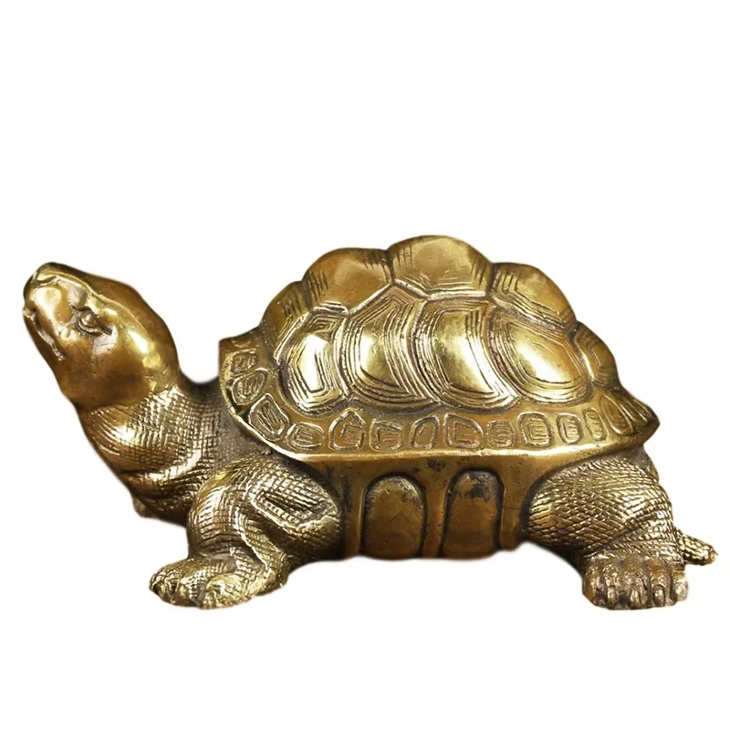 Antique bronze Pure Copper Old Qing Ming Brass longevity turtle longevity old man birthday present peace copper tortoise wealth