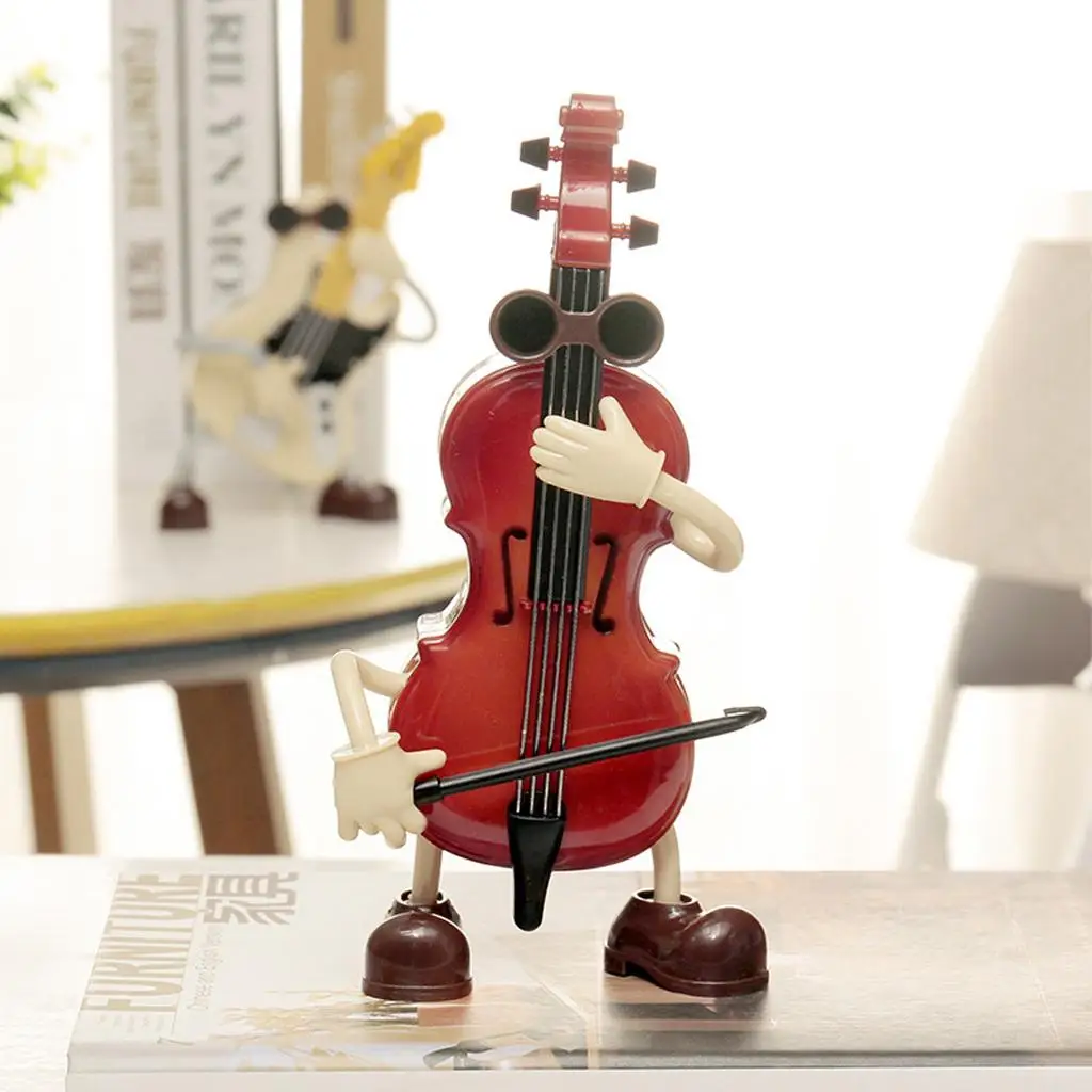 Novel Violin Box, Dancing Violinist Doll Musical Boxes Decorative Collectibles