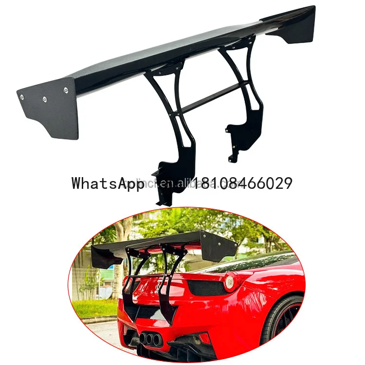 SVR Style Dry Carbon Fiber Rear Car Trunk Spoiler for Ferrari 458 488 458 488 Spoiler Tail GT Wing