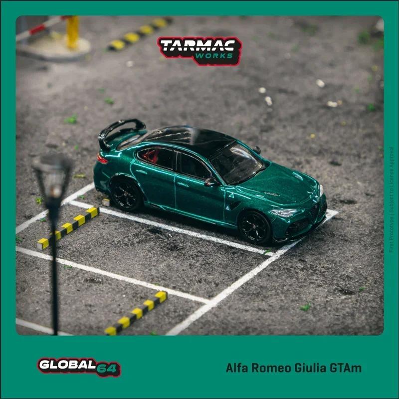 

Tarmac Works 1:64 Alfa Romeo Giulia GTAm Green Metallic Diecast Collector's Vehicle Model Car