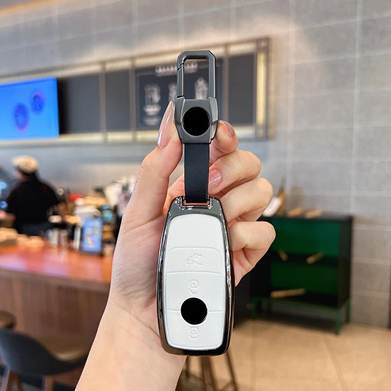 مناسب لحافظة مفاتيح مرسيدس بنز فئة C E A B S GLE GLA GLB GLC GLS AMG W176 177 203 204 205 211 غطاء مفتاح سلسلة مفاتيح