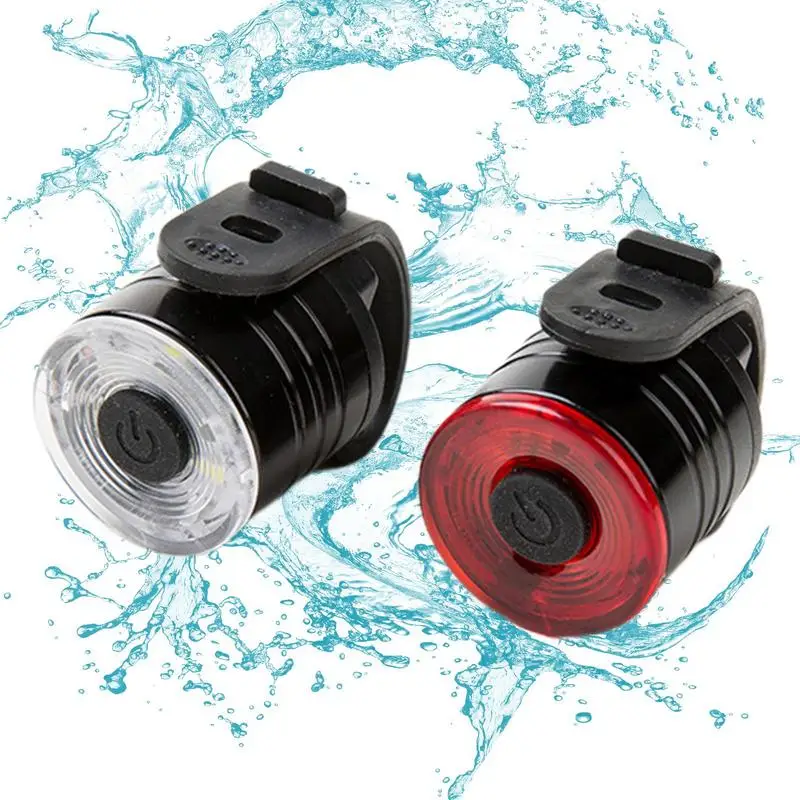 Bicycle Headlight Night Waterproof Detachable MTB Bike Lamp Battery Powered Warning Cycling Tail Light LED Headlight Rear Lamp