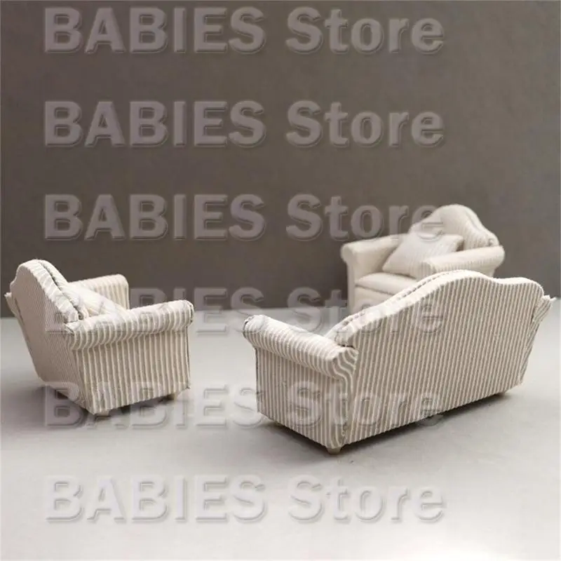 C9GB Doll House Loveseat Sofa Model Model Người mẫu Phụ kiện Thanh thiếu niên Girls cho 1:12 Trang trí phòng khách Dollhouse