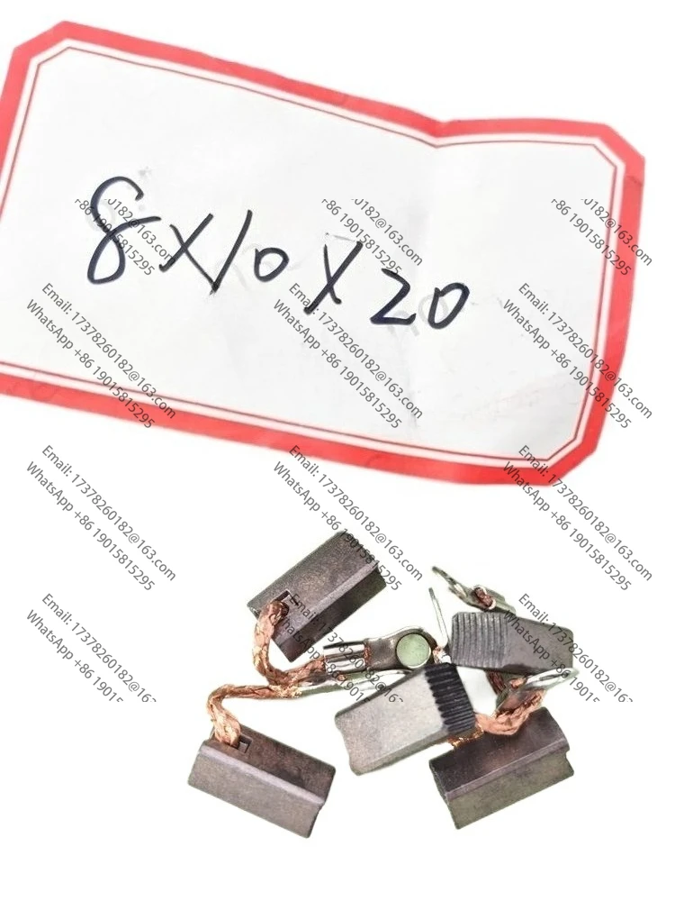 10 шт. 8*10*20 мм угольные щетки, проволочные провода, генератор постоянного тока 12 В, 24 В, 48 В, щетка для двигателя для обычного электродвигателя J455A