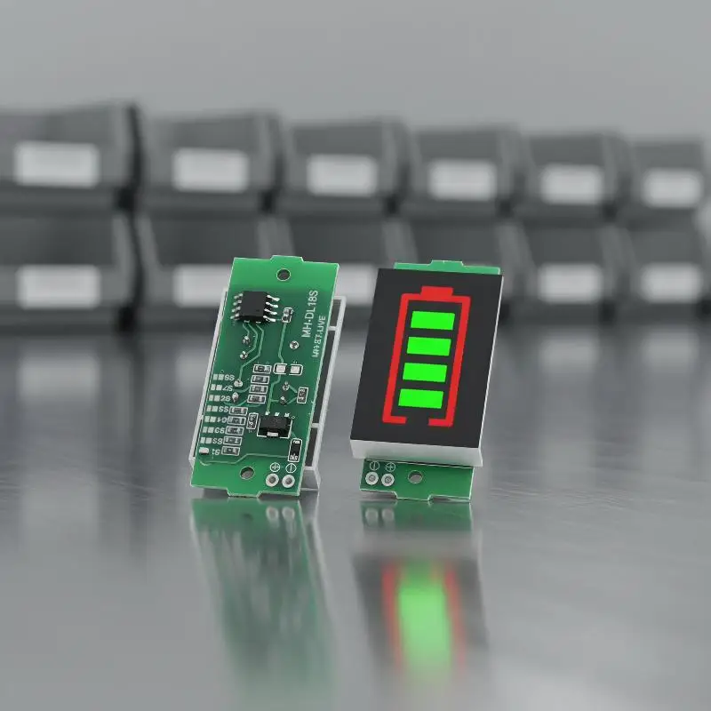 Lithium Battery Capacity Indicator Module 3.7V 1S 2S 3S 4S Mini Voltage Monitor for DIY Solar Power System Use