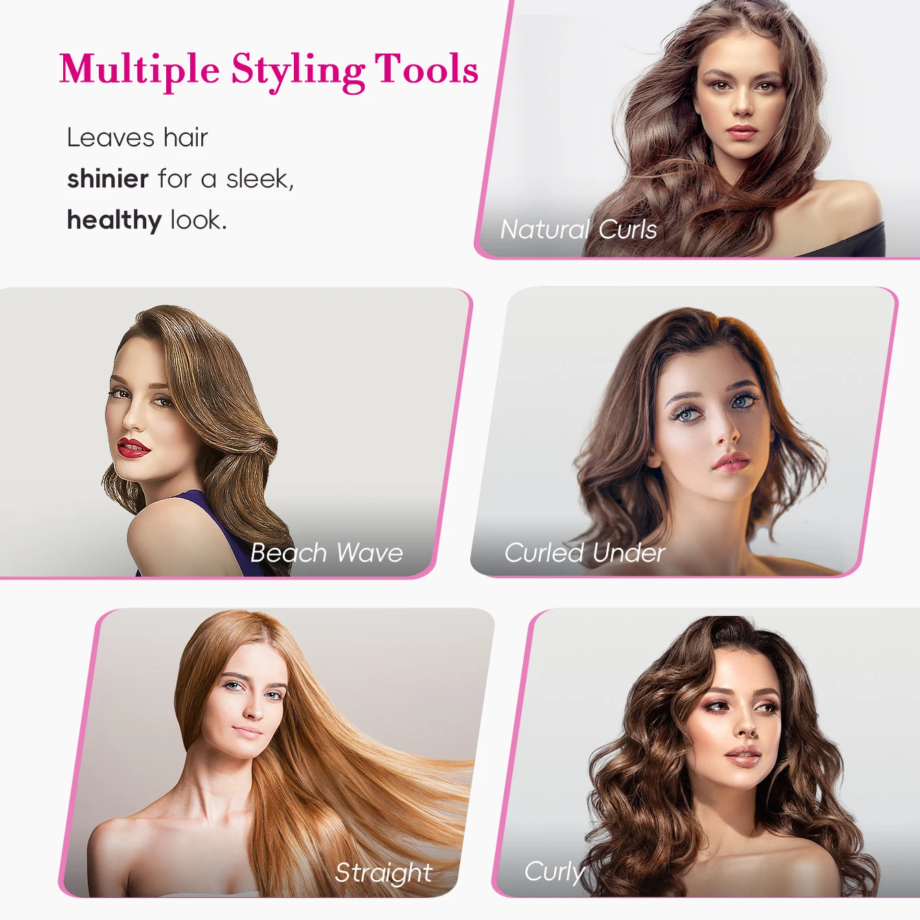 LANDOT Hair Straightener and Curler 2 in 1 – Twist Ceramic Flat Curling Iron for Straighten & Curl Hair, Dual Voltage, Fast Heat