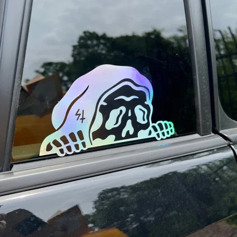 OFK Car Stickers and Decals PVC Skeleton Peeker Design Decoration for Seat Ateca,Kia Picanto,Peugeot 508,Hyundai Accent,Bmw F10