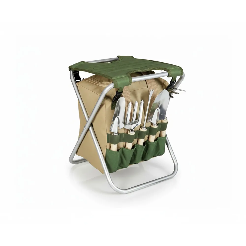 

Folding Garden Kneeler Seat with 5 Tools & Detachable Tote Bag, Portable Gardening Stool for Seniors & Gardeners